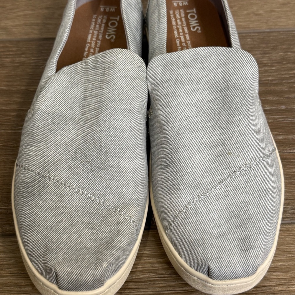 TOMS Women's NWT Deconstructed Alpargata Slip-On Casual Shoes, Gray, Size 8.5 - Picture 3 of 11